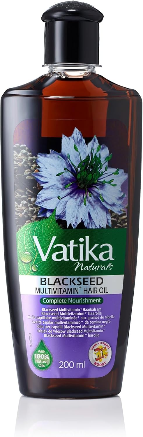 Vatika Naturals Black Seed Enriched Hair Oil - 200ml With Natural & Herbal Extracts, Provides Strengthen & Nourishment, Promotes Strong & Shiny Hair