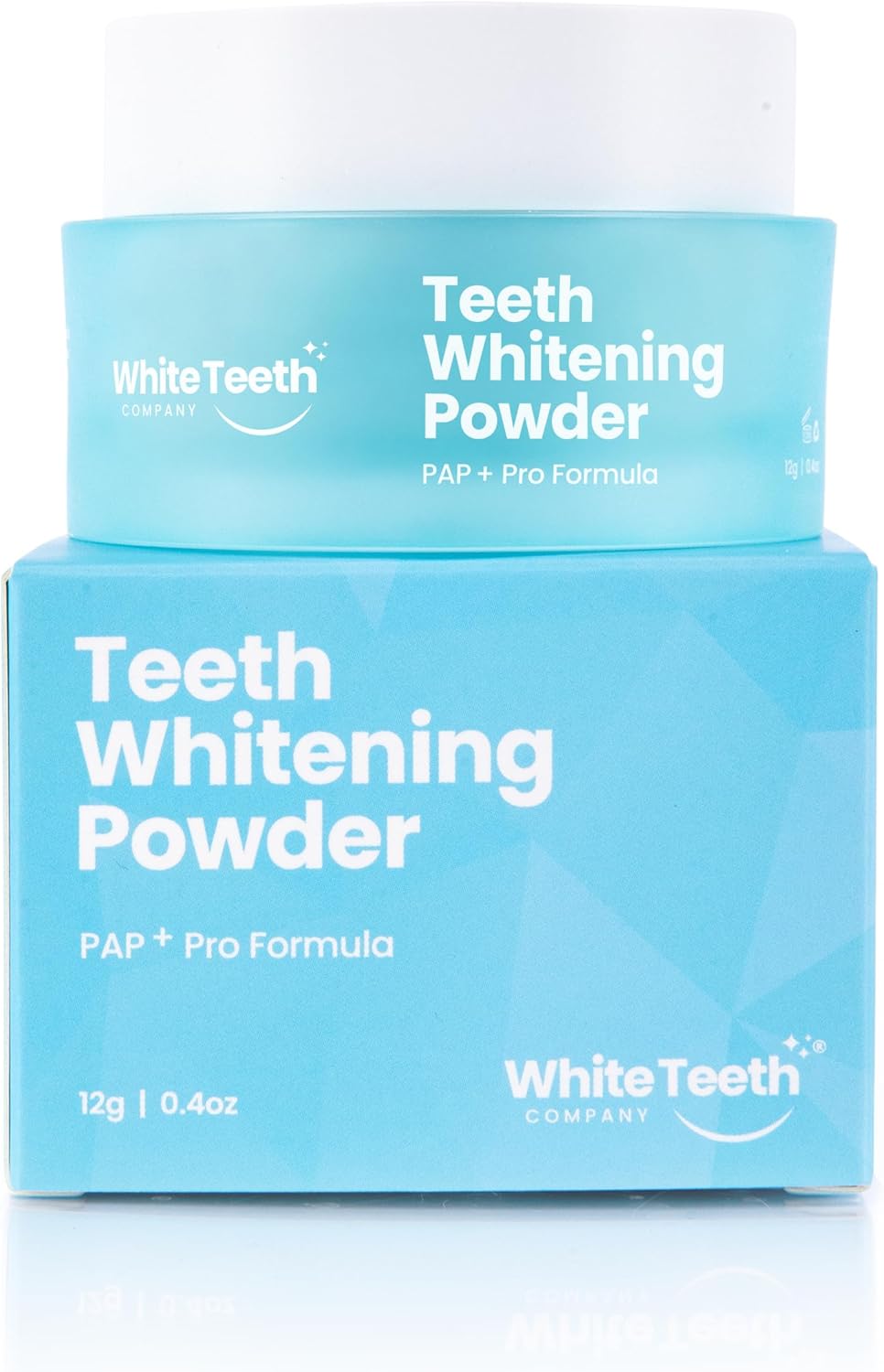 White Teeth Company Dentist-Approved Teeth Whitening Powder – Brightens Smile in 7 Days – Tea, Coffee, Wine & Smoking Stain Remover – Enamel-Safe & Sensitivity-Free – 6 Month Supply