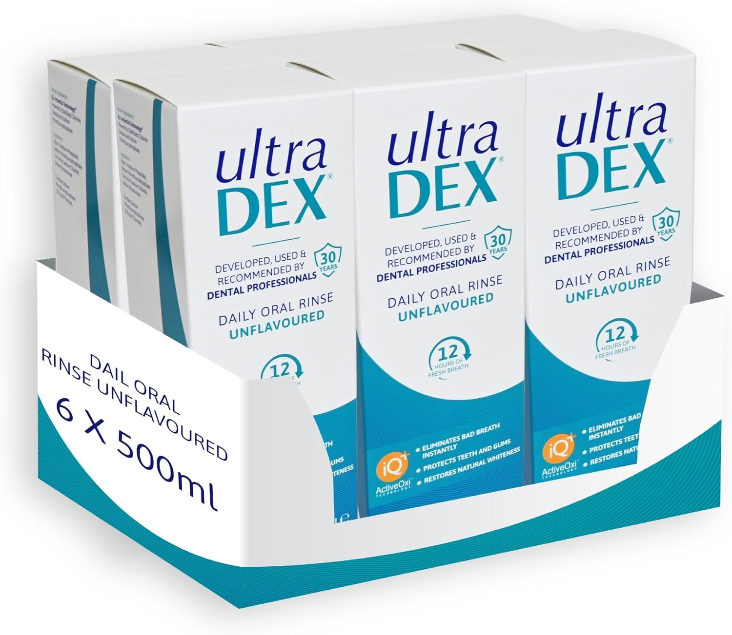 UltraDEX Daily Oral Rinse Original, 6 x 500ml, Clear