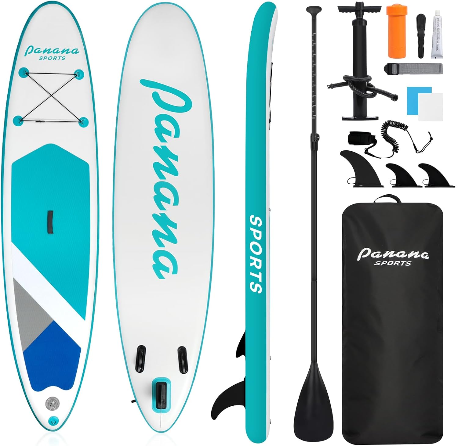 Panana Inflatable Stand Up Paddle Board, 10'x31 x6 SUP with Premium Paddle Board Accessories Kit, Anti-Slip EVA Deck for Adults Youth of All Skill Levels
