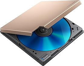 Pioneer External Blu-ray Drive BDR-XD08G USB 3.2 Gen1 (USB Type-C) / 2.0 Slim Portable BD/DVD/CD Writer Gold