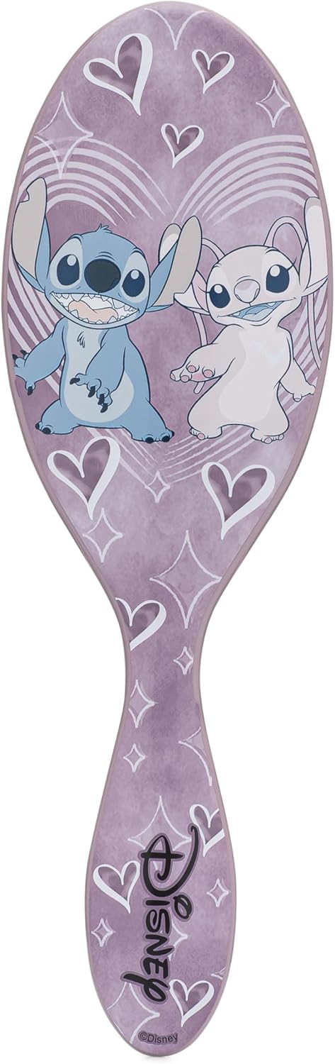 WetBrush Original Detangler Hair Brush with Ultra Soft Intelliflex Bristles to Gently Separate Knots With Ease, Wet Brush Detangler Is Gentle on Hair, For All Hair Types, Disney Love, Lilo and Stitch