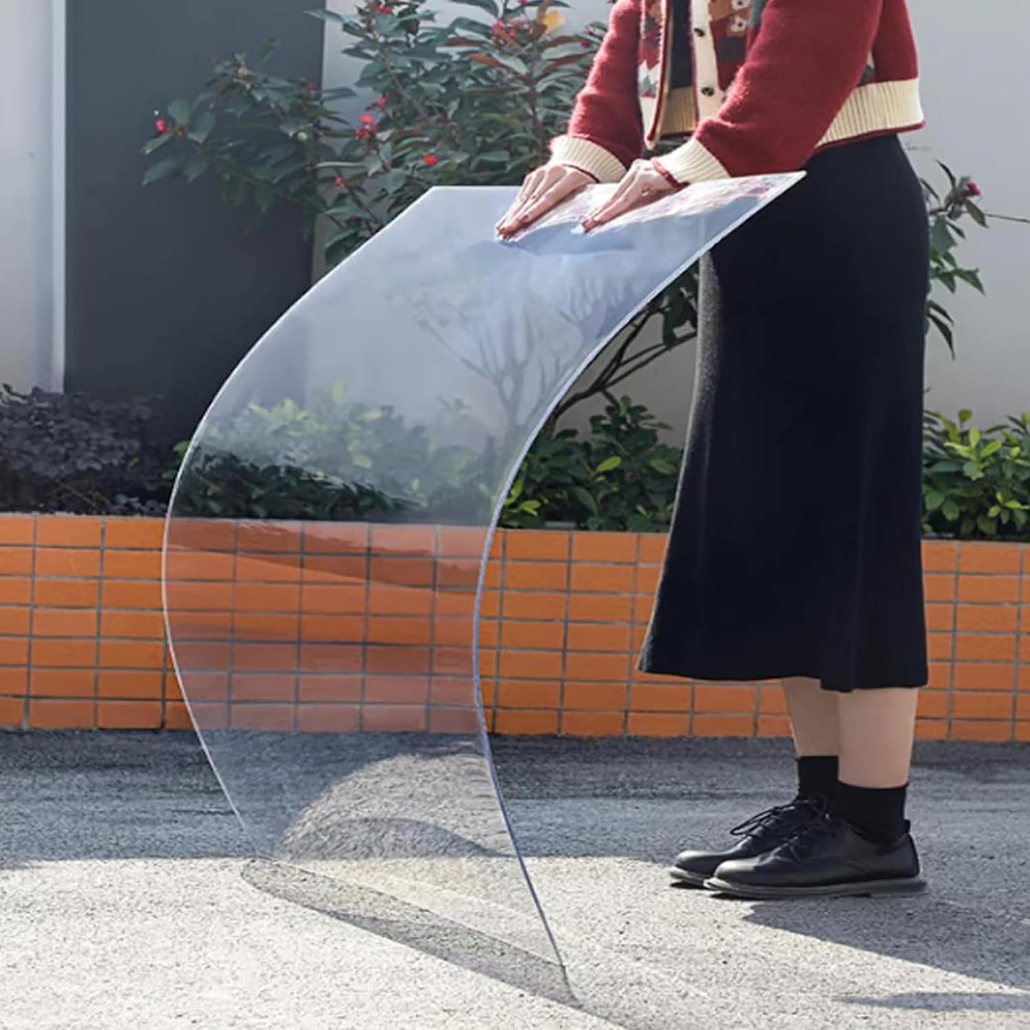 Polycarbonate Roofing Sheet,UV Protection Rainproof Clear Plastic Sheet,Roofing Cladding,Replacement Shed Panel,for Greenhouse Canopy Carport Stadiums Bus Shelters (5.97x13.1ft)