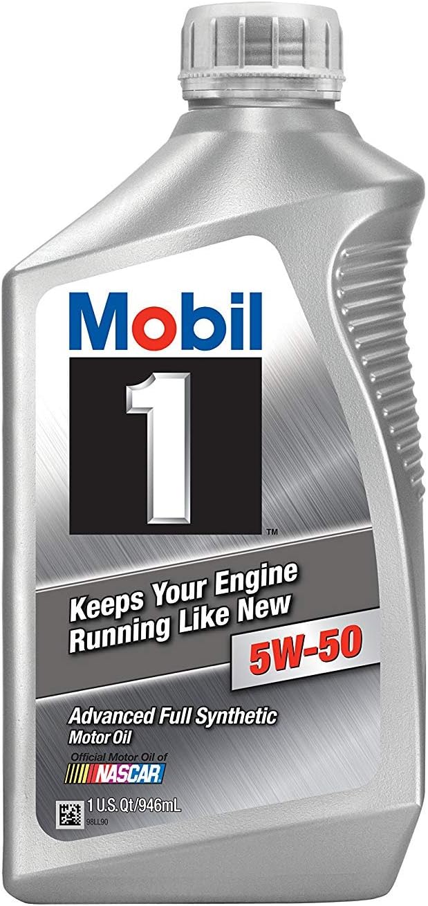 Mobil 1 106035 5W-50 Advanced Full Synthetic Motor Oil - 1 Quart (Pack of 6)