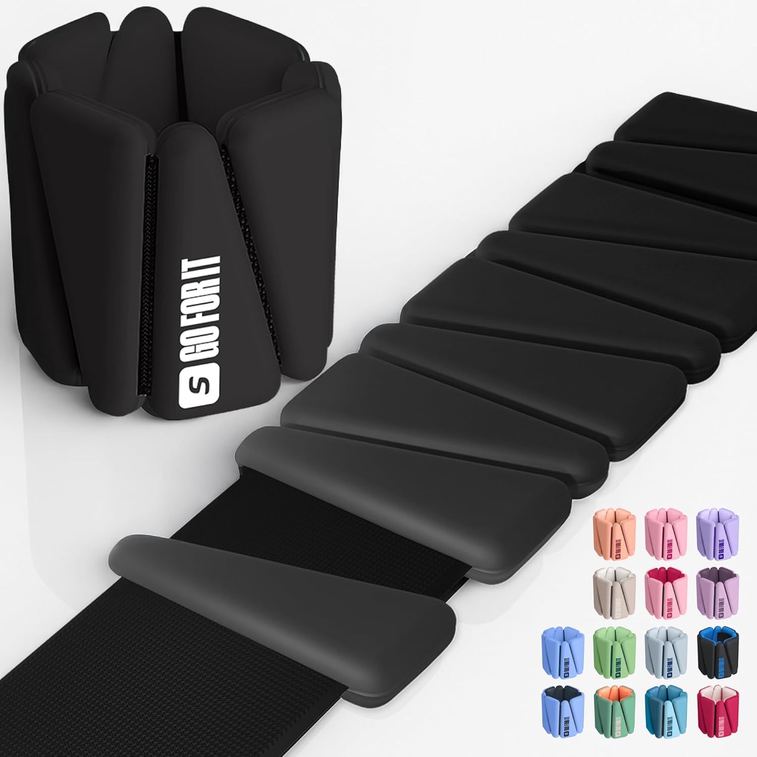 SPORTBIT Wrist Weights, Ankle Weights for Women – Set of 2 (1LB Each), Adjustable Weighted Bracelets for Home Gym, Running, Yoga, Exercise and Strength Training