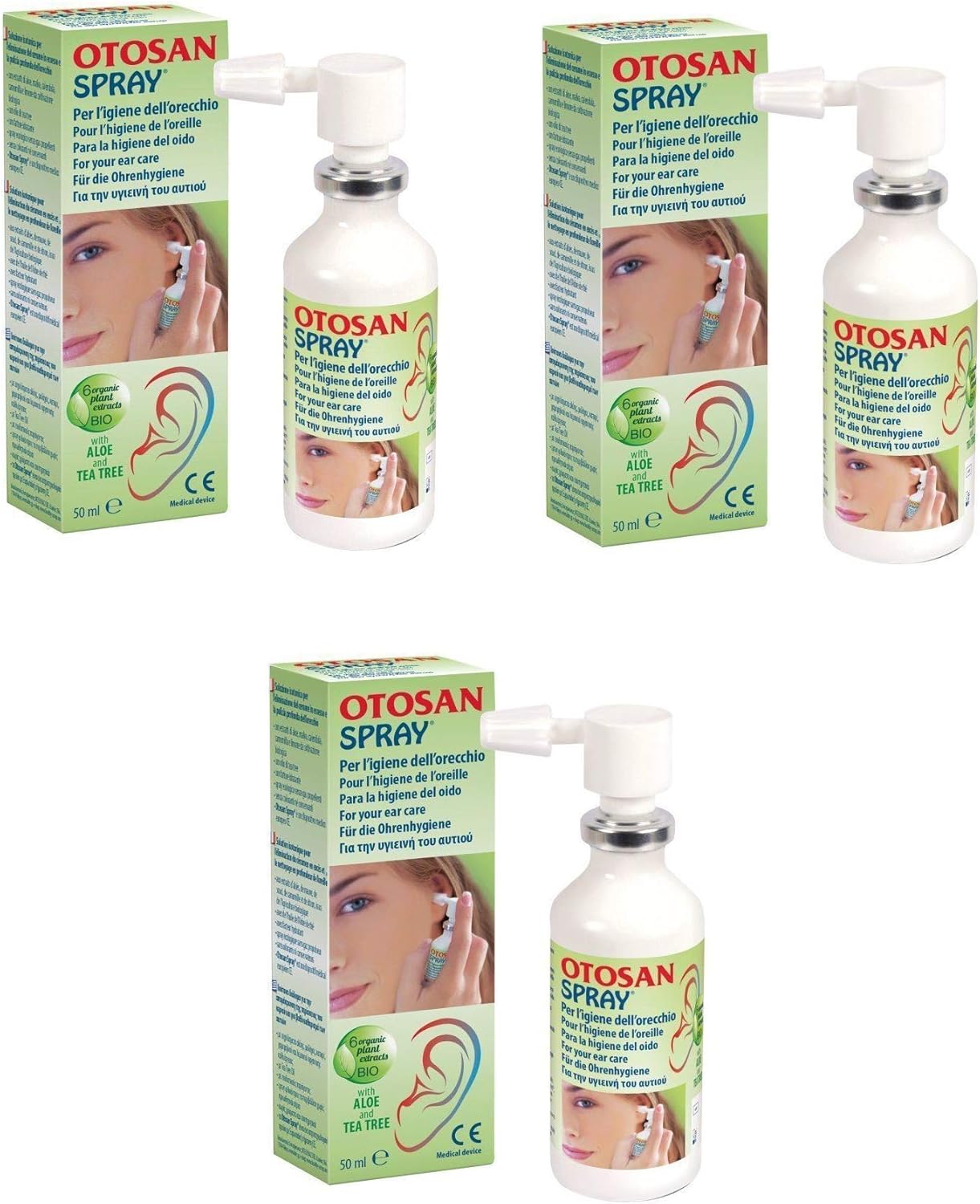 Otosan Ear Spray for Removing Earwax 3 Pack