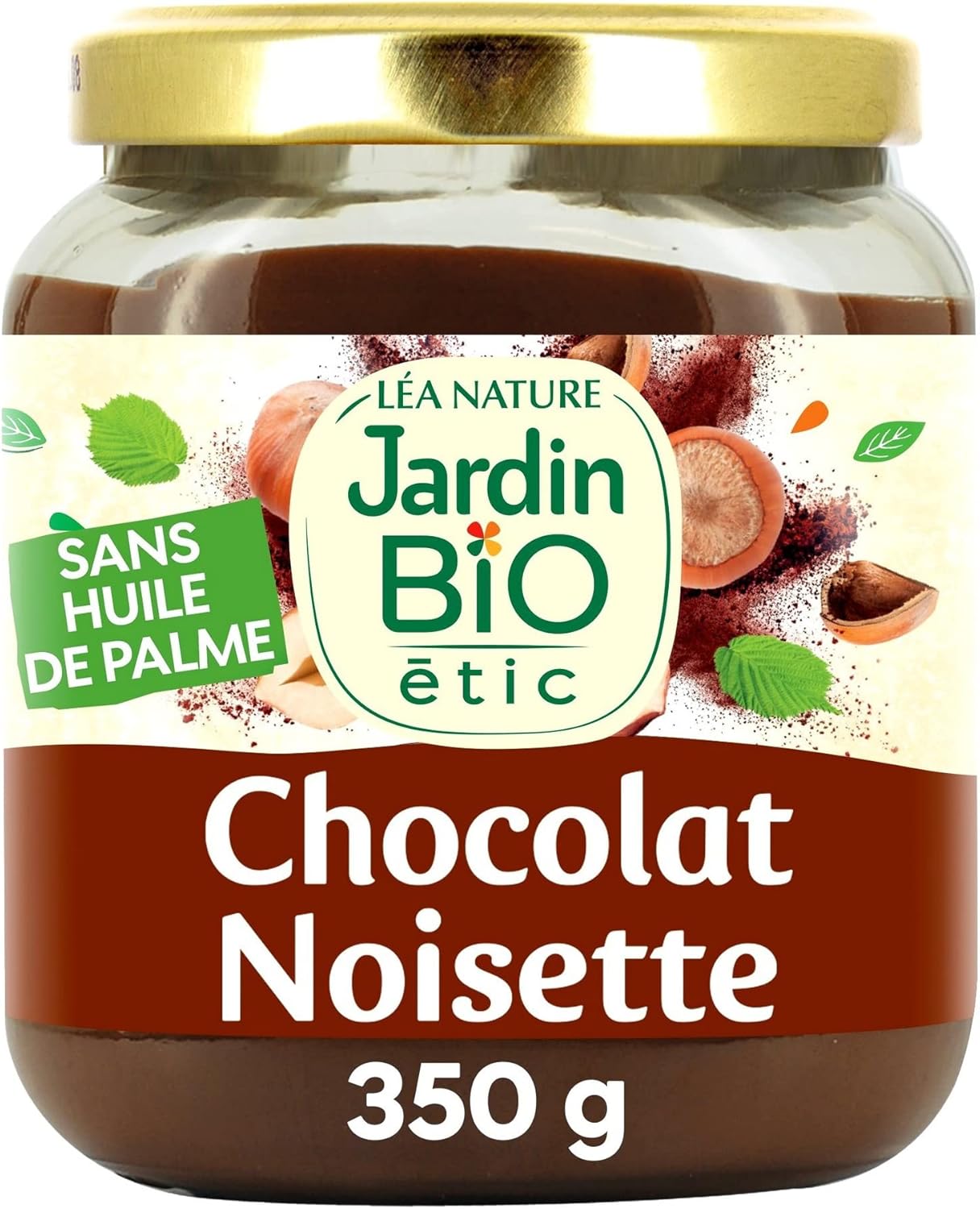 Jardin BiO Etic - Spread Chocolate Hazelnut Organic - Sweetened - AB Certified - 350g Pot