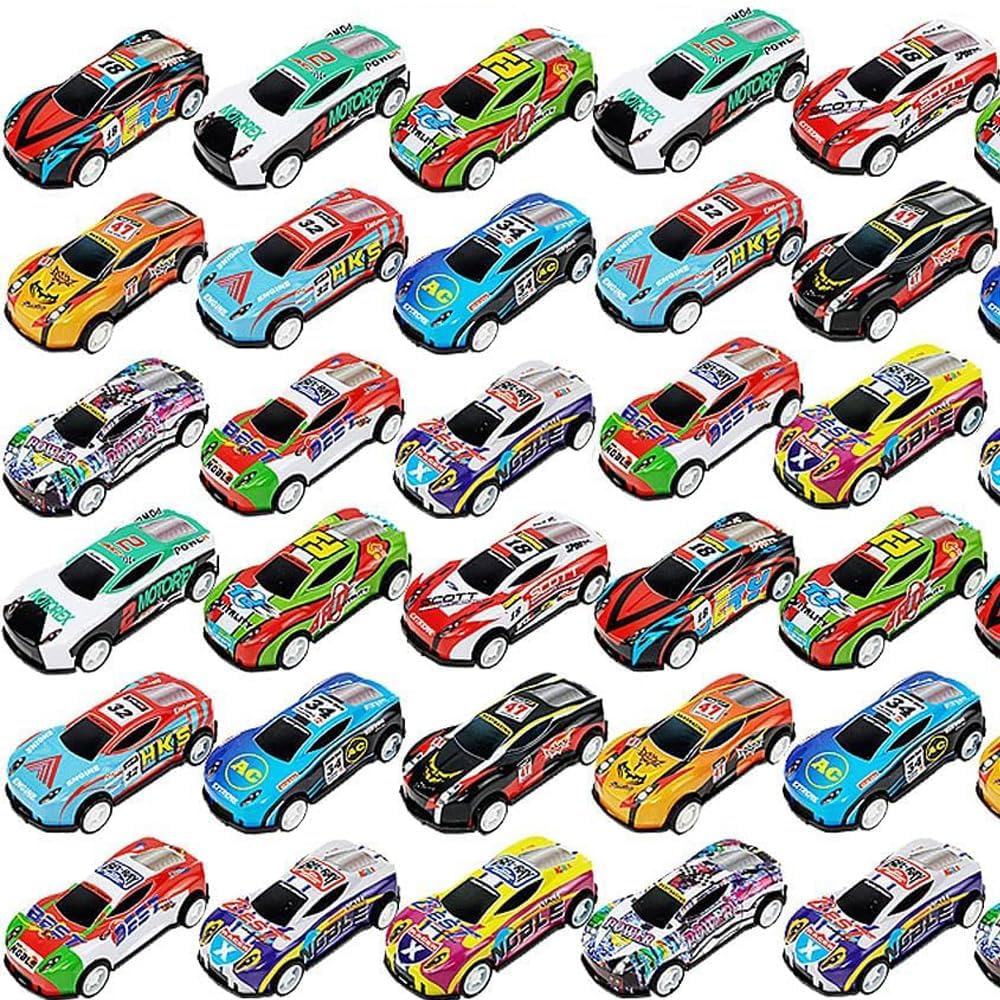 30Packs Pull Back Cars for Kids, Metal Diecast Cars Toy Bulk Party Favor Race Cars Toys,Classroom Treasure Box, Goodie Bag Stuffers, Pinata Fillers for Boys Girls Toddlers Birthday Party
