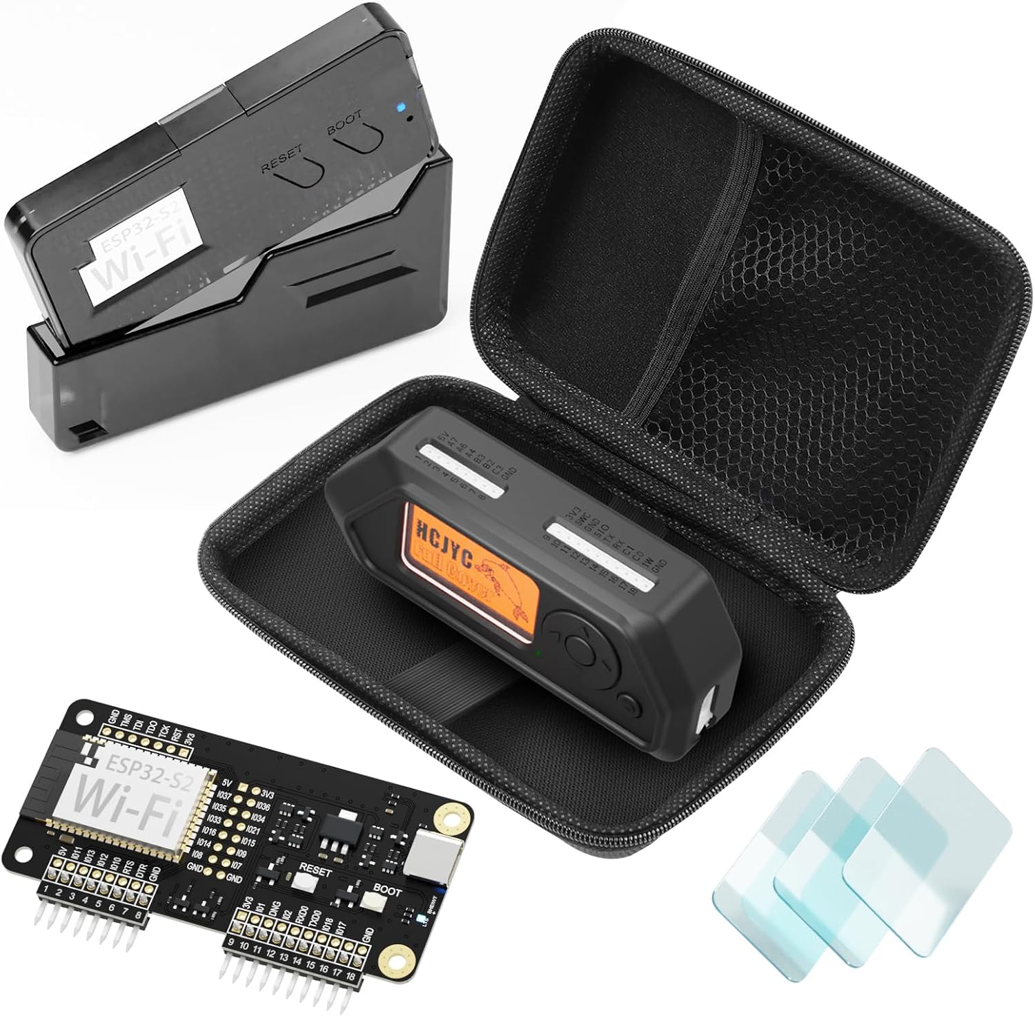 Wi-Fi Devboard for Flipper Zero, 5 in 1 Wi-Fi Devboard and Accessories Set for Flipper Zero Device (Black)