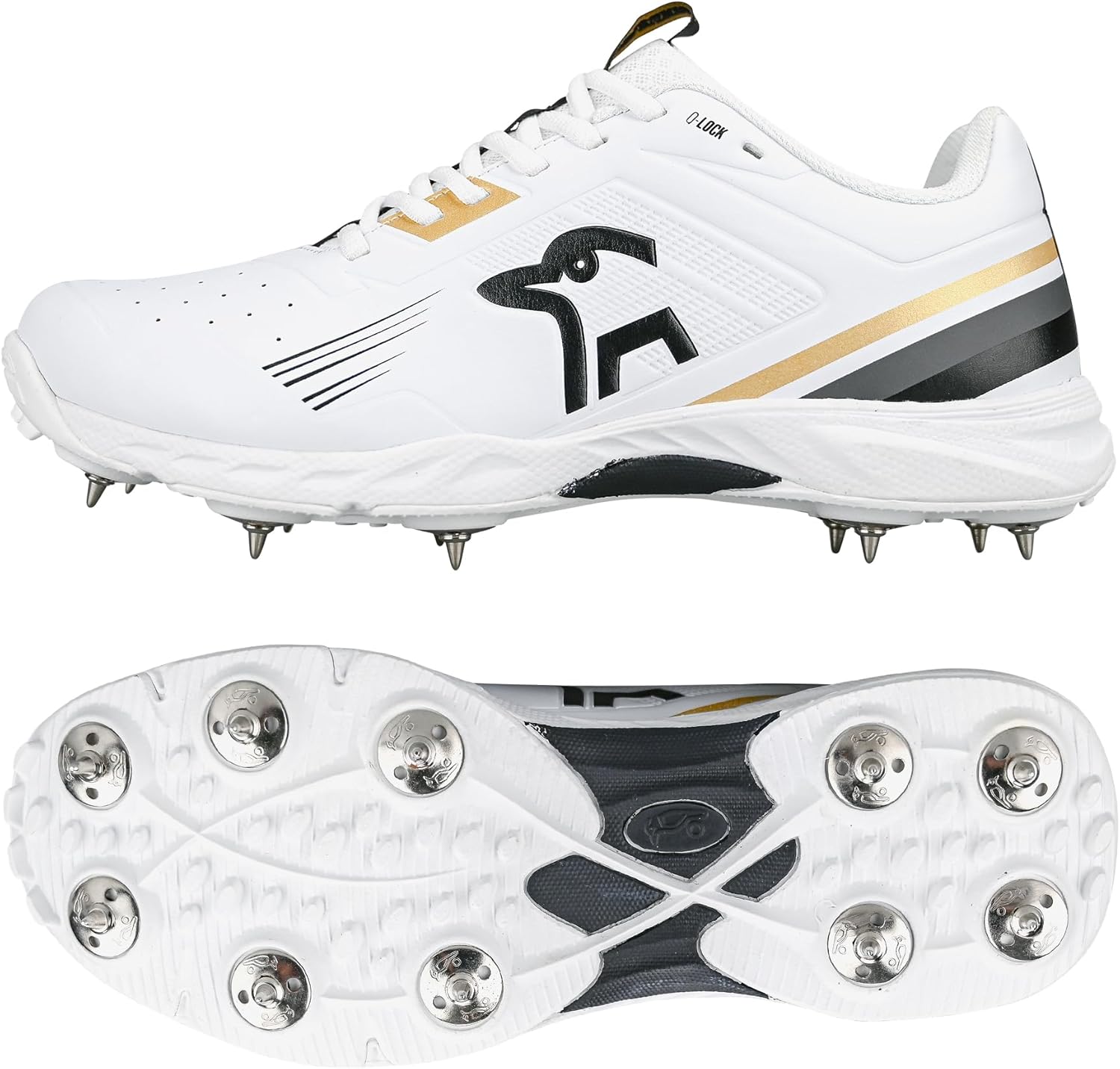 Kookaburra KC 3.0 Spike Cricket Shoe - Gold/Black - 9