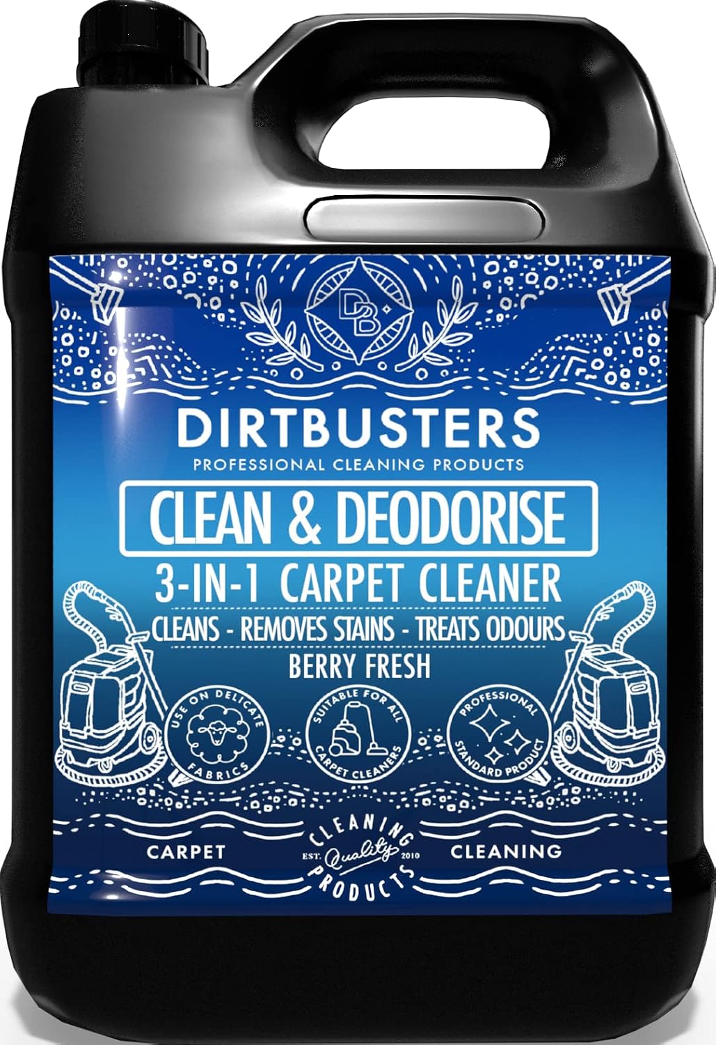 Dirtbusters Clean & Deodorise Carpet Cleaner Shampoo, Berry Fresh (5L)