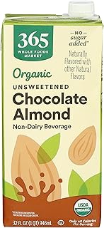 365 by Whole Foods Market, Organic Chocolate Unsweetened Almond Milk, 32 Fl Oz