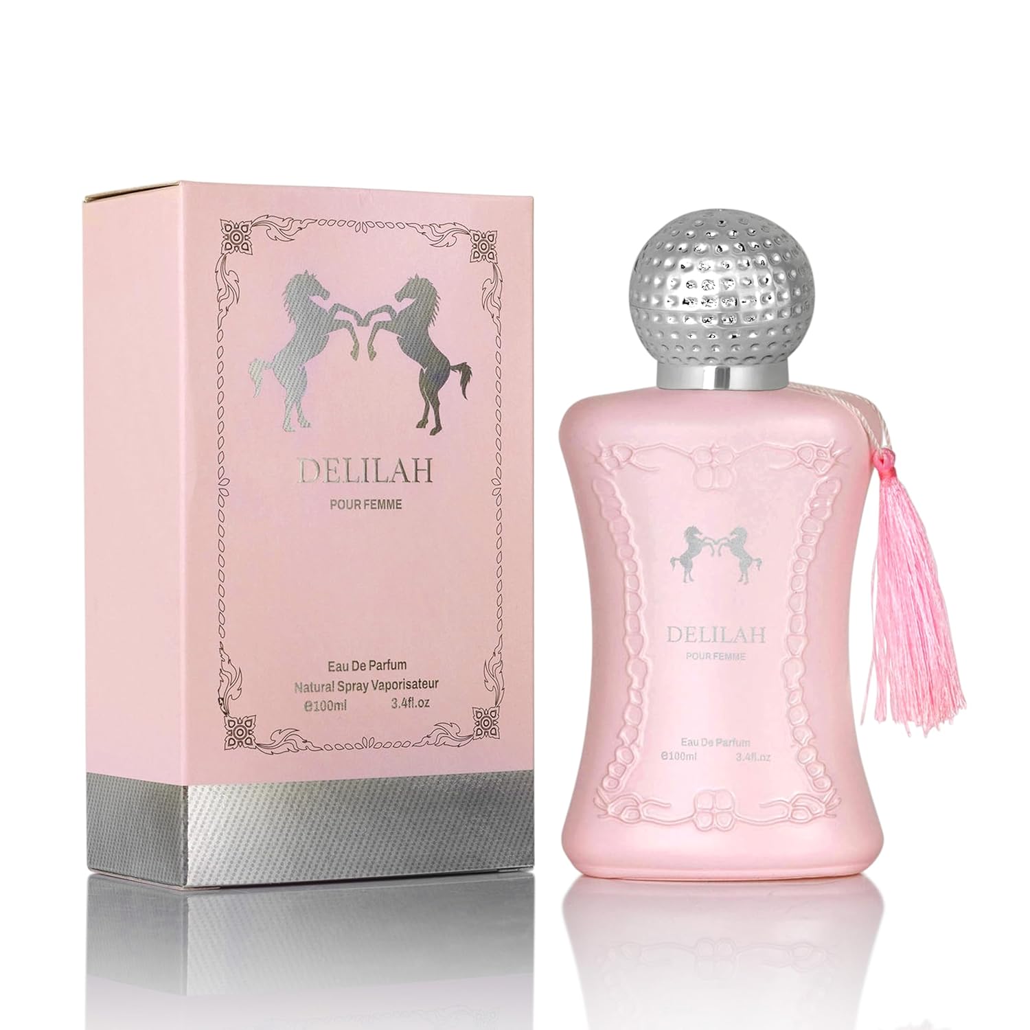 Delilah for Women - Floral Fruity Fragrance - Top Notes of Rose, Peony, Lychee, Bergamot & Nutmeg - Base Scents of Cashmeran, Cedar & Incense - Free of Paraben - Elegant 100ml Bottle, Women Parfume