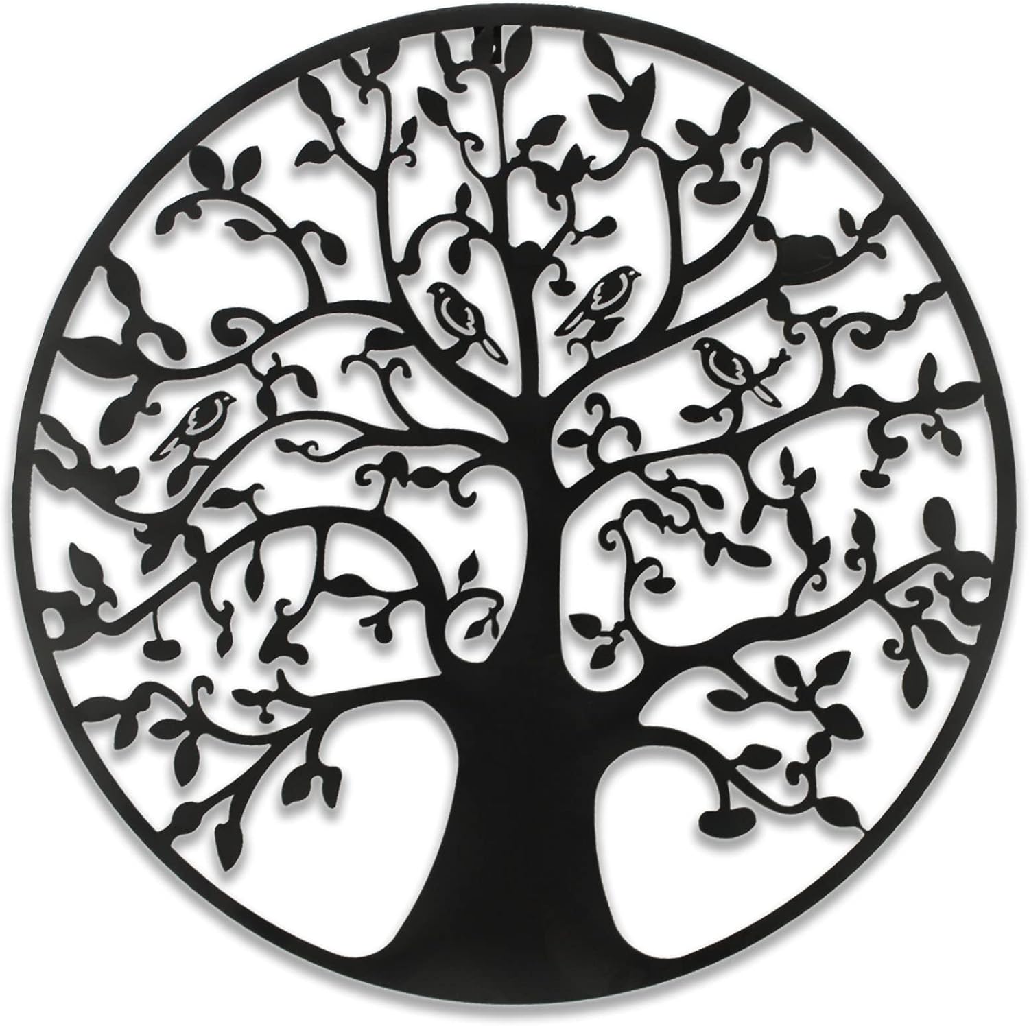 CLIBFENG Tree of Life Wall Art-Decor Family Tree Plaque 23 Inches Art of Life Wall Hanging for Bathroom Kitchen Living Room Bedroom Indoor Outdoor（Black）