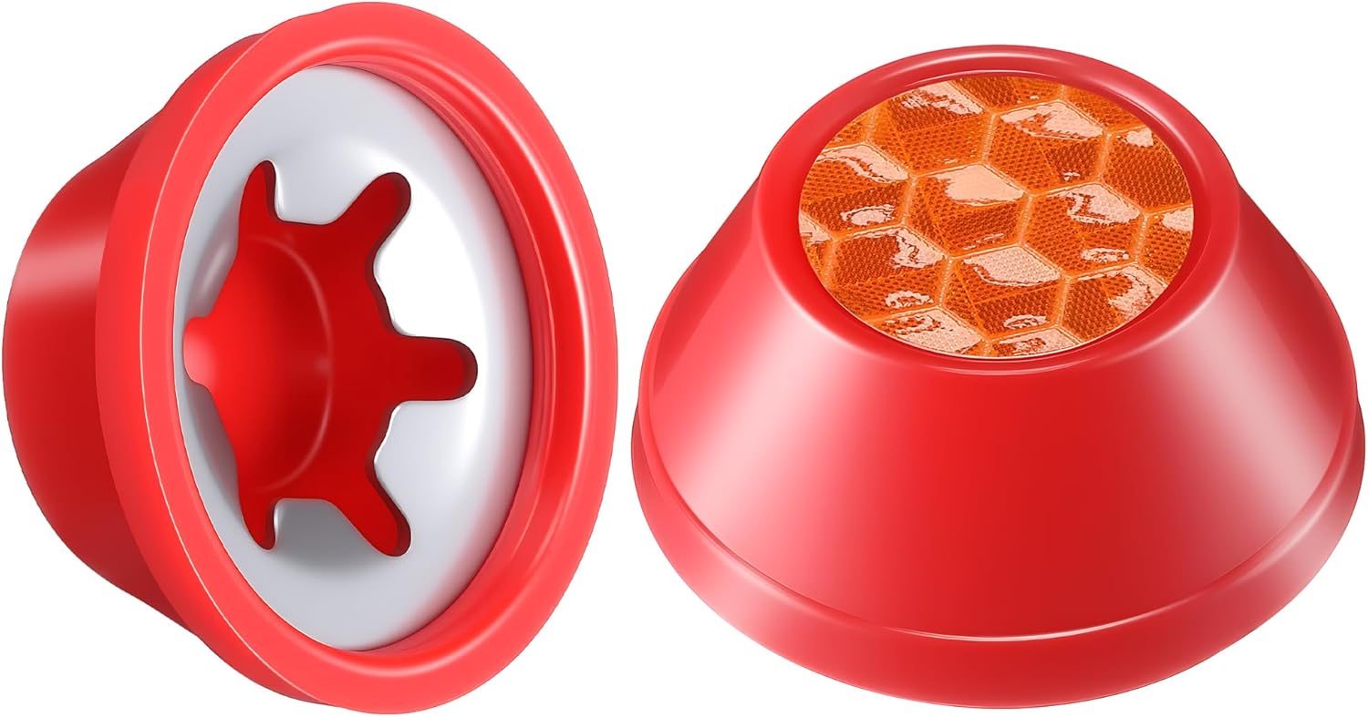 Saillong 2 Pack Red Hub Cap Replacements, Compatible with Red Wagon Brand, Fits 3/8 Axle Diameter, for Scooter, Wagons, Bicycles and Tricycles Replacement Accessories