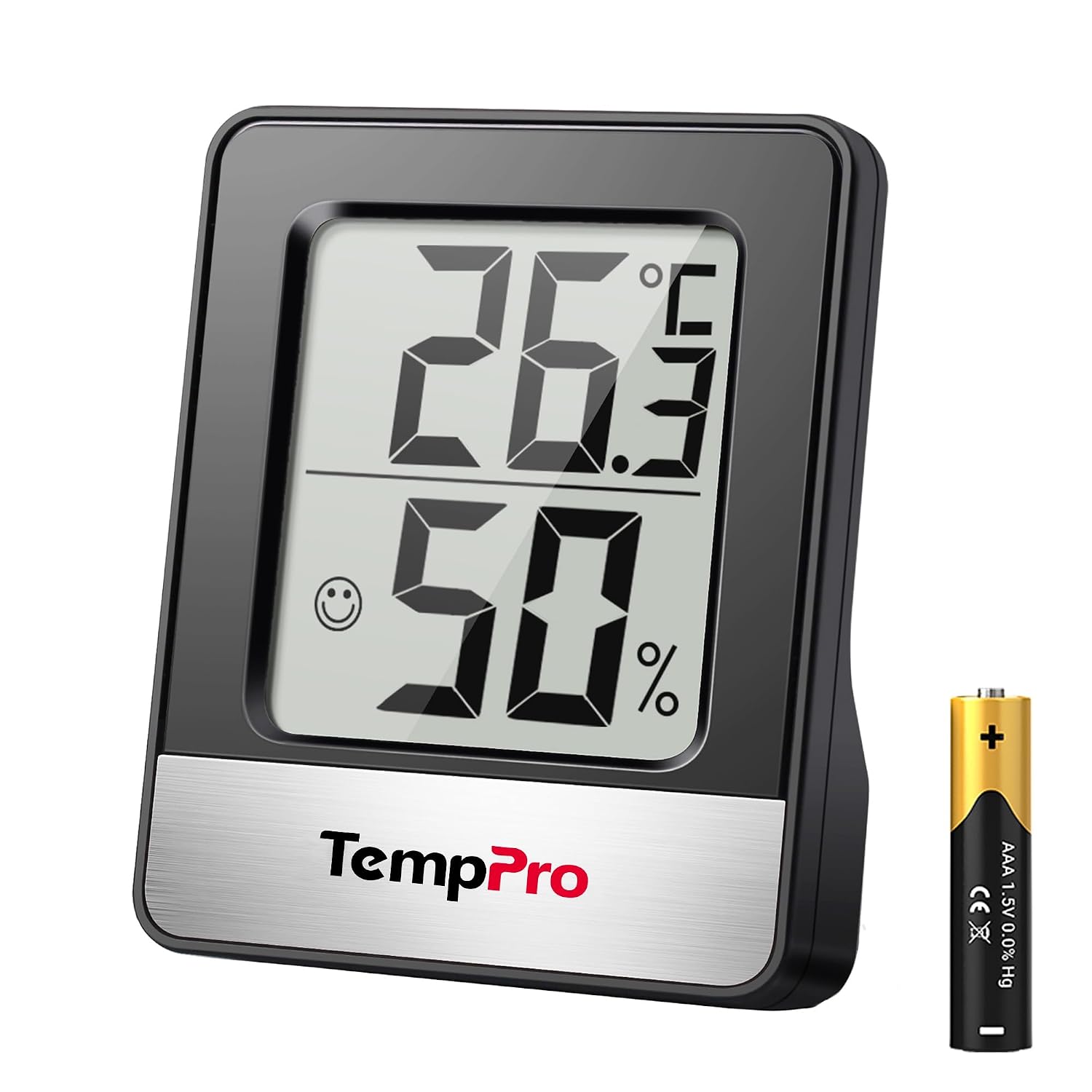 TempPro TP49 Small Digital Hygrometer, Indoor Thermometer, Room Thermometer | Temperature and Humidity Meter, Comfort Reptile Thermometer, Climate Indicator for Room, Office,School(Previously ThermoPro)