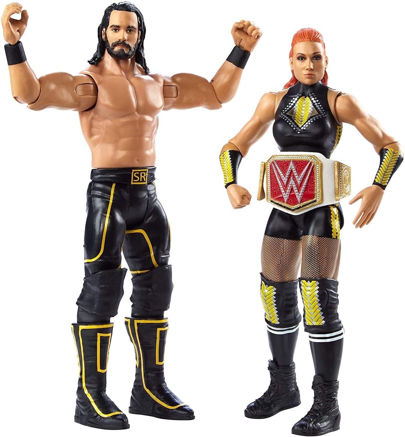 WWE Becky Lynch vs Brock Lesnar Battle Pack Series #66 with Two 6-inch Articulated Action Figures & Ring Gear