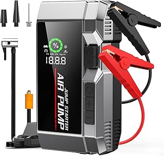 7000A Car Jump Starter with Air Compressor, 35000mAh Battery Jumper Starter Portable, Jump Starter Battery Pack (All Gas/12.0L Diesel),150PSI Tire Inflator, 70 Starts 12V Auto Battery Booster