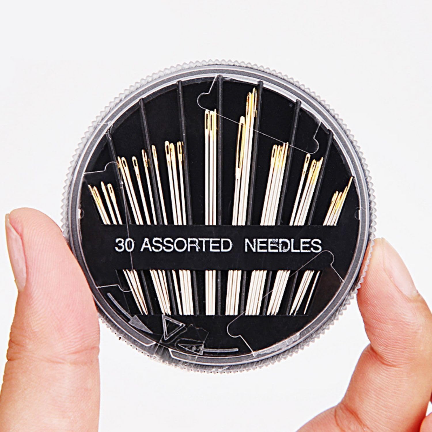 30 Pcs Hand Sewing Needles, Handle Sewing Needle Set, Assorted Size Embroidery Needles Suitable for Hand Sewing