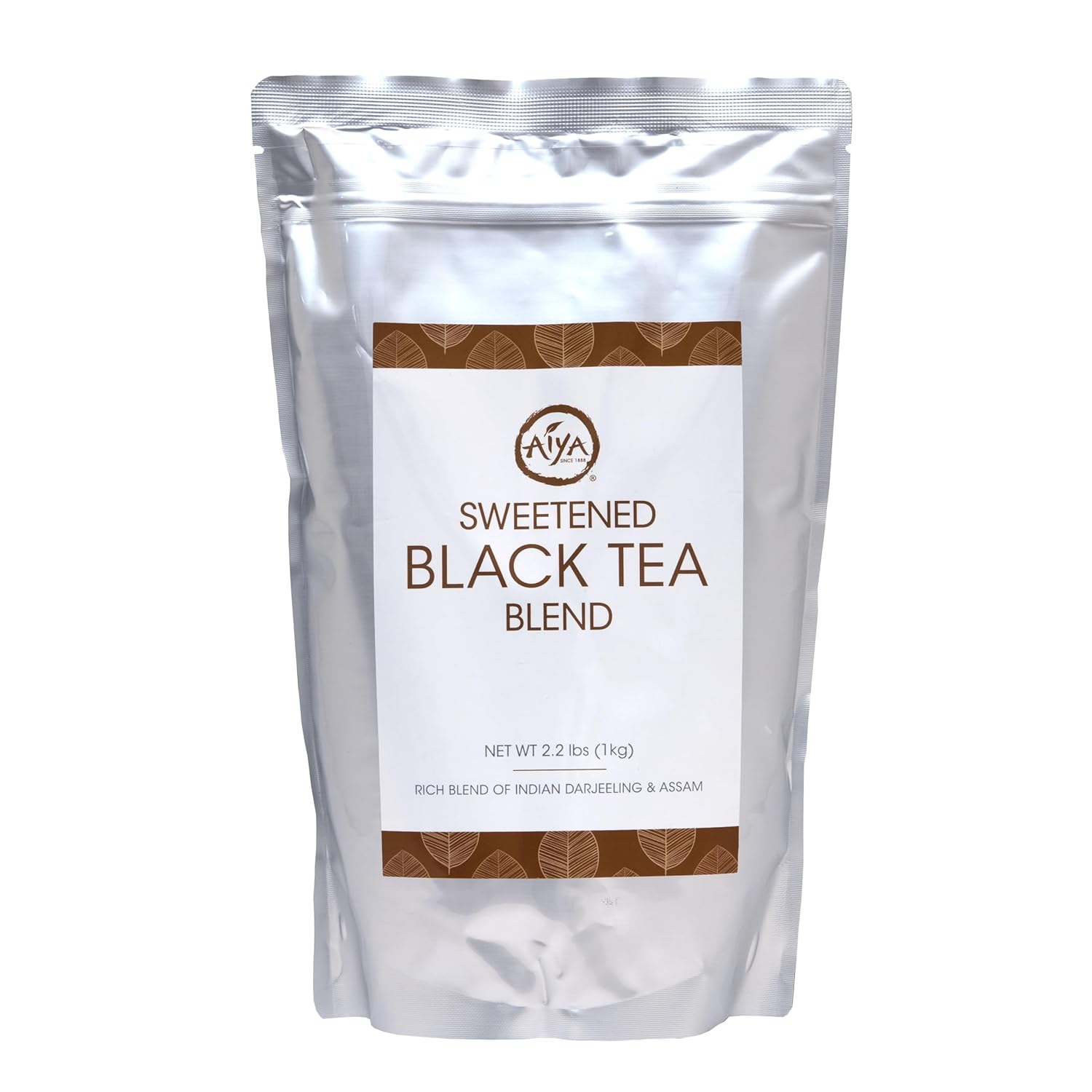 Aiya Sweetened Black Tea Blend | Indian Black Tea with Cane Sugar | Quick & Easy Mix for Lattes, Smoothies | 1kg Bag (2.2 lbs)