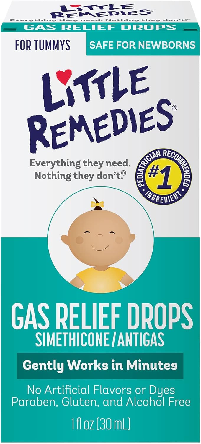Little Remedies Baby Medicine, Gas Drops for Newborns, Baby Gas Relief Drops, Natural Berry Flavor, 1 Fl Oz