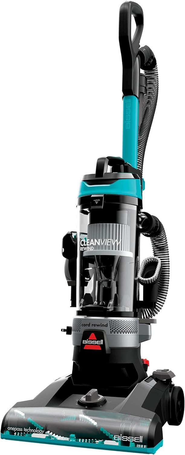 BISSELL CleanView Rewind Upright Bagless Vacuum with Automatic Cord Rewind & Active Wand, 3534