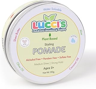 Baby Hair Gel – 5oz Plant-Based Styling Hair Pomade for Infants – No Parabens or Sulphates – Medium Shine and Strong Hold Hair Paste for Kids