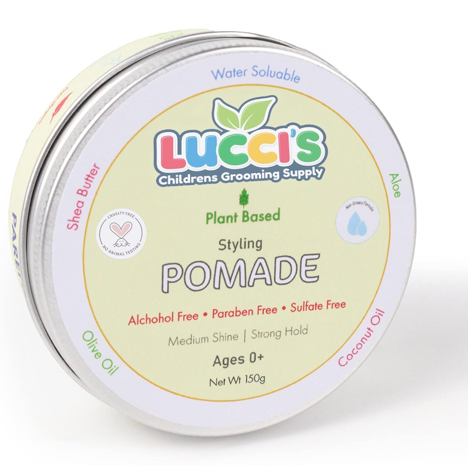 Baby Hair Gel – 5oz Plant-Based Styling Hair Pomade for Infants – No Parabens or Sulphates – Medium Shine and Strong Hold Hair Paste for Kids