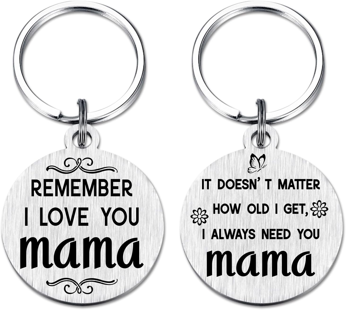 EE&YU Mama Keyring Gifts - I Love My Happy Mama Birthday Retirement Thanksgiving Day Christmas Keyring from Son Daughter
