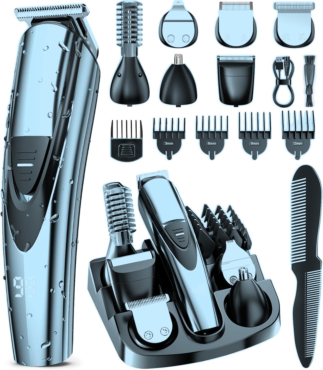 Rechargeable Hair Clippers Kit with Safety Lock