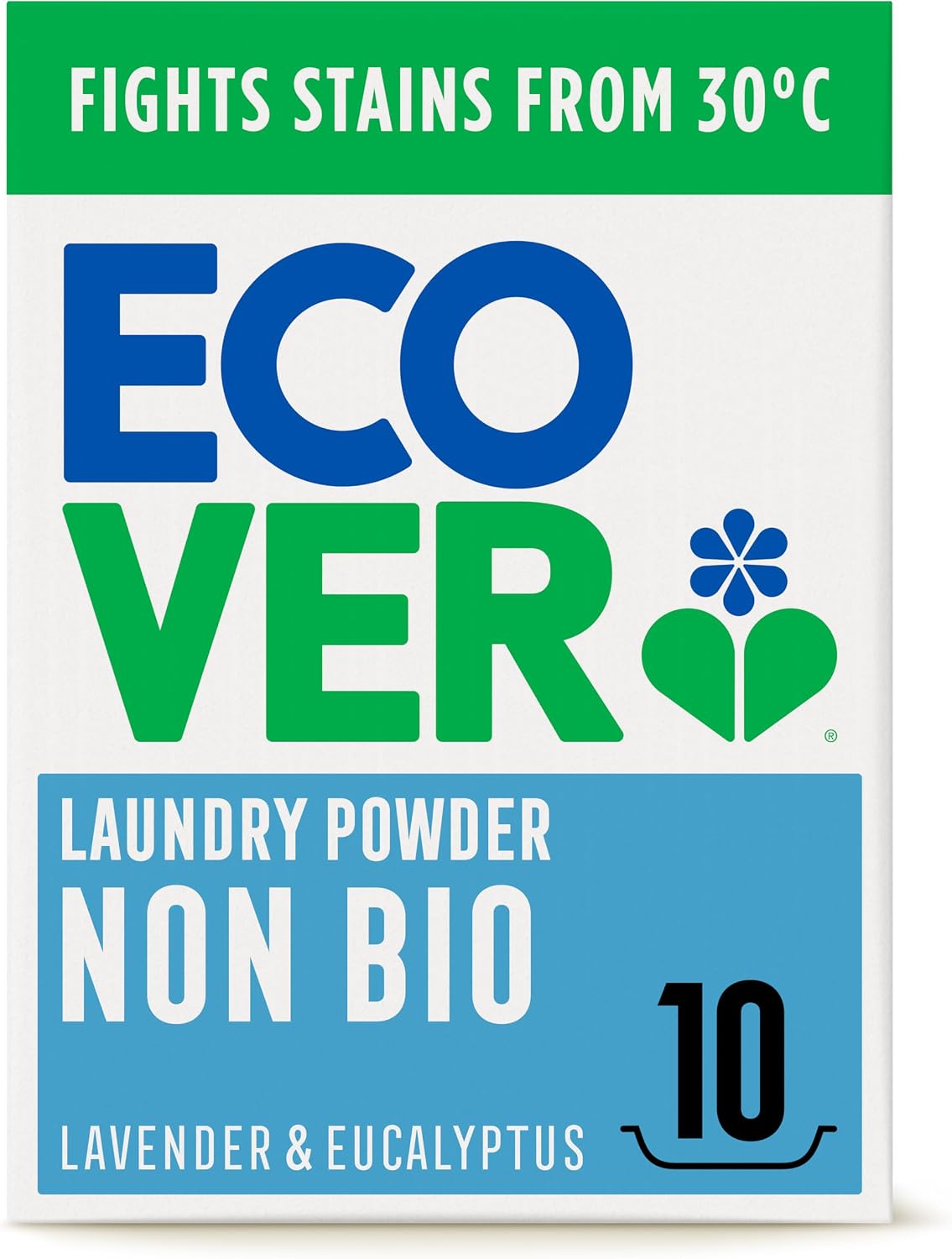 Ecover Non-Bio Washing Powder, Lavender & Eucalyptus, 10 Washes, 750g