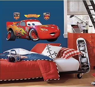 Disney Pixar Cars Lightning McQueen Peel and Stick Wall Decals by RoomMates, RMK1518GM