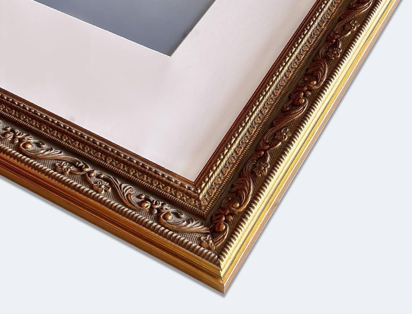 20x24 Picture Frame Antique Gold, Lightweight Plastic Photo Frame with PS Glass - Perfect for Home, Office, Wedding Photos