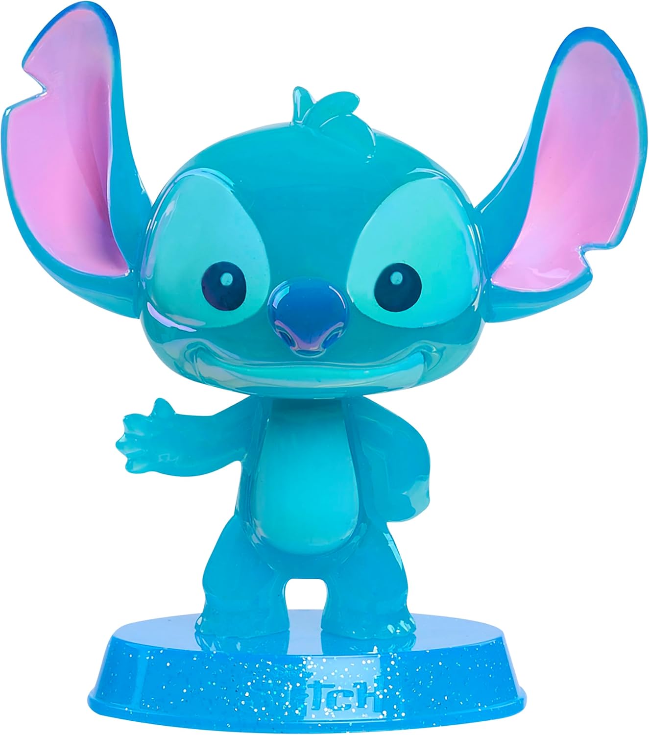 Disney Stitch Collectible 4.75-inch Bobblehead Figure, Blue, Alien, Kids Toys for Ages 3 Up by Just Play