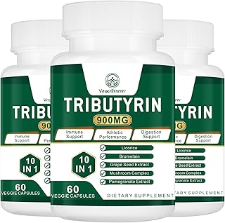 Tributyrin Supplement - Butyrate Precursor for Gut Barrier Support, Leaky Gut Support, Digestion 180 Count
