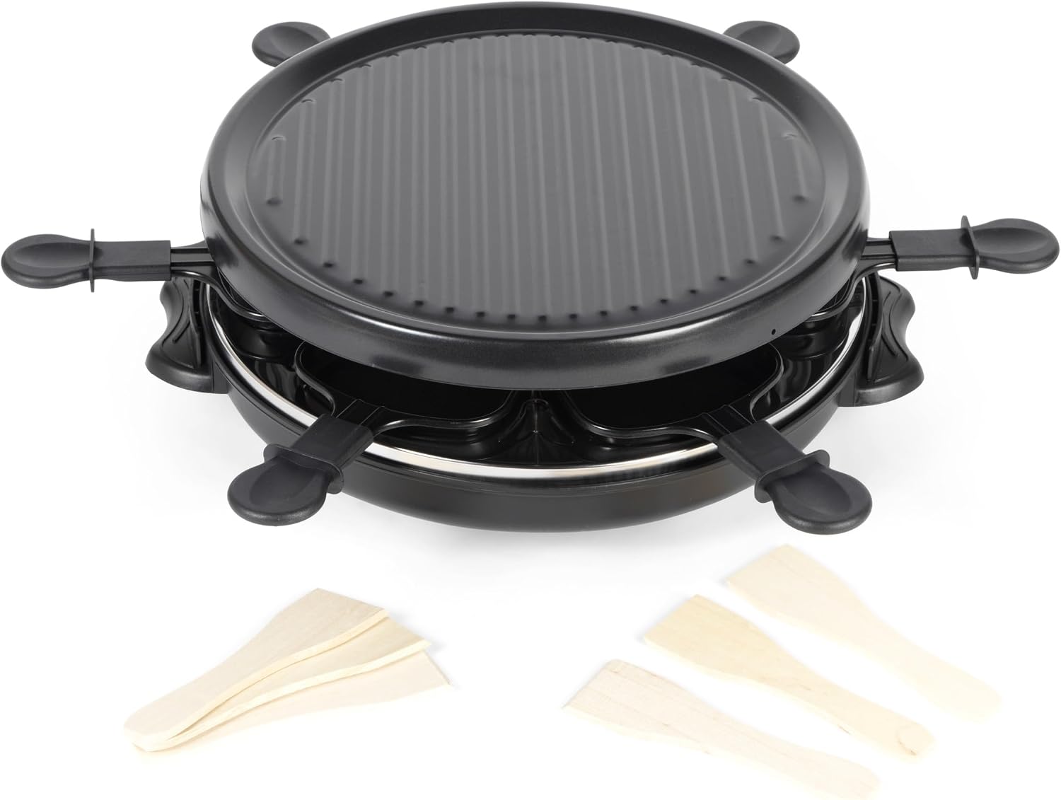 Giles & Posner Tabletop Raclette Grill, Round, 6 Person, 800 W