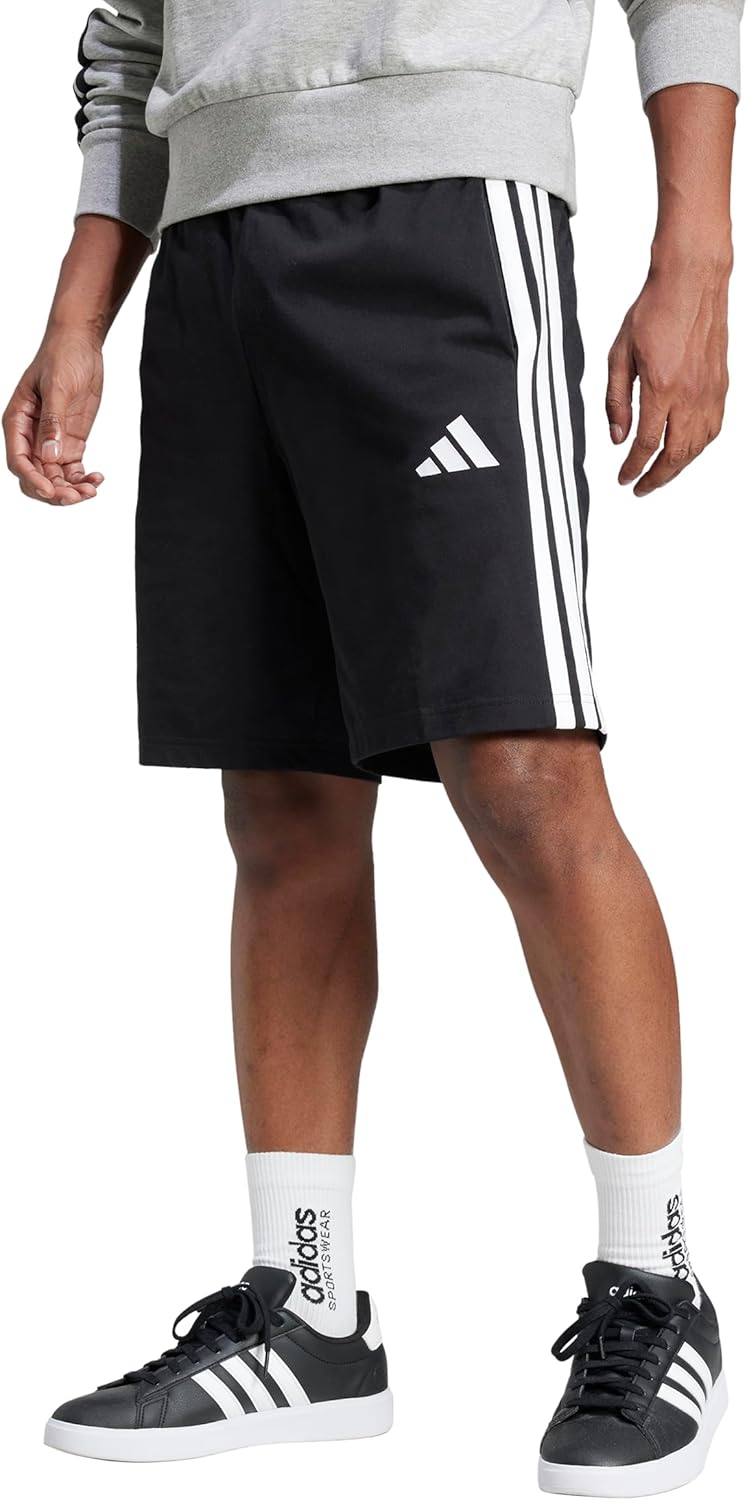 adidas Men's Essentials 3-Stripes Single Jersey 10-inch Shorts