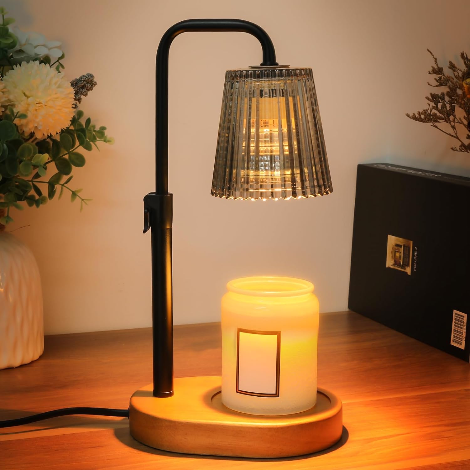 HUAEU Candle Warmer Lamp Dimmable Timer: Adjustable Height Electric Melter Candle Lamp Dimmable Candle Heater for Wax Jar Candles-Gift for Women,Mum,Teacher – Thank You Birthday Presents