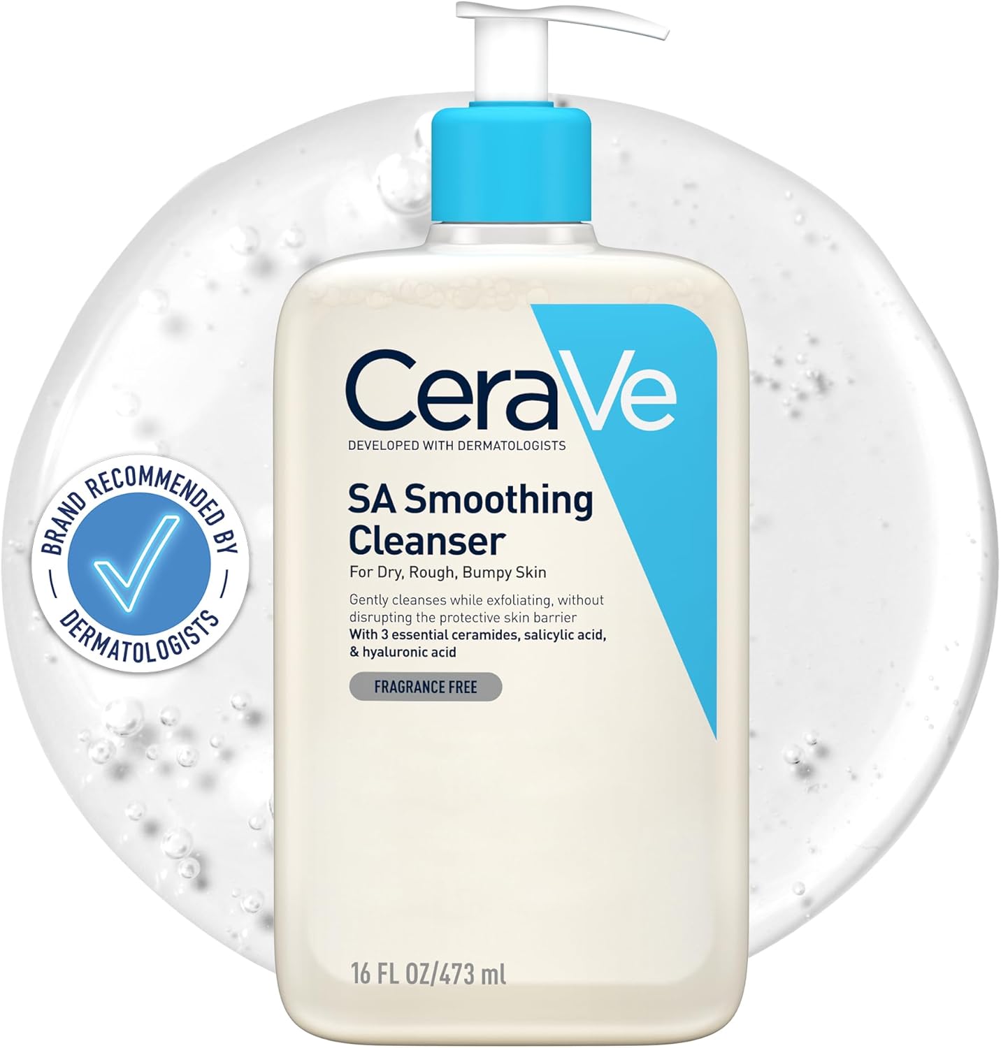 CeraVe SA Smoothing Cleanser with Salicylic Acid for Dry, Rough & Bumpy Skin 473ml