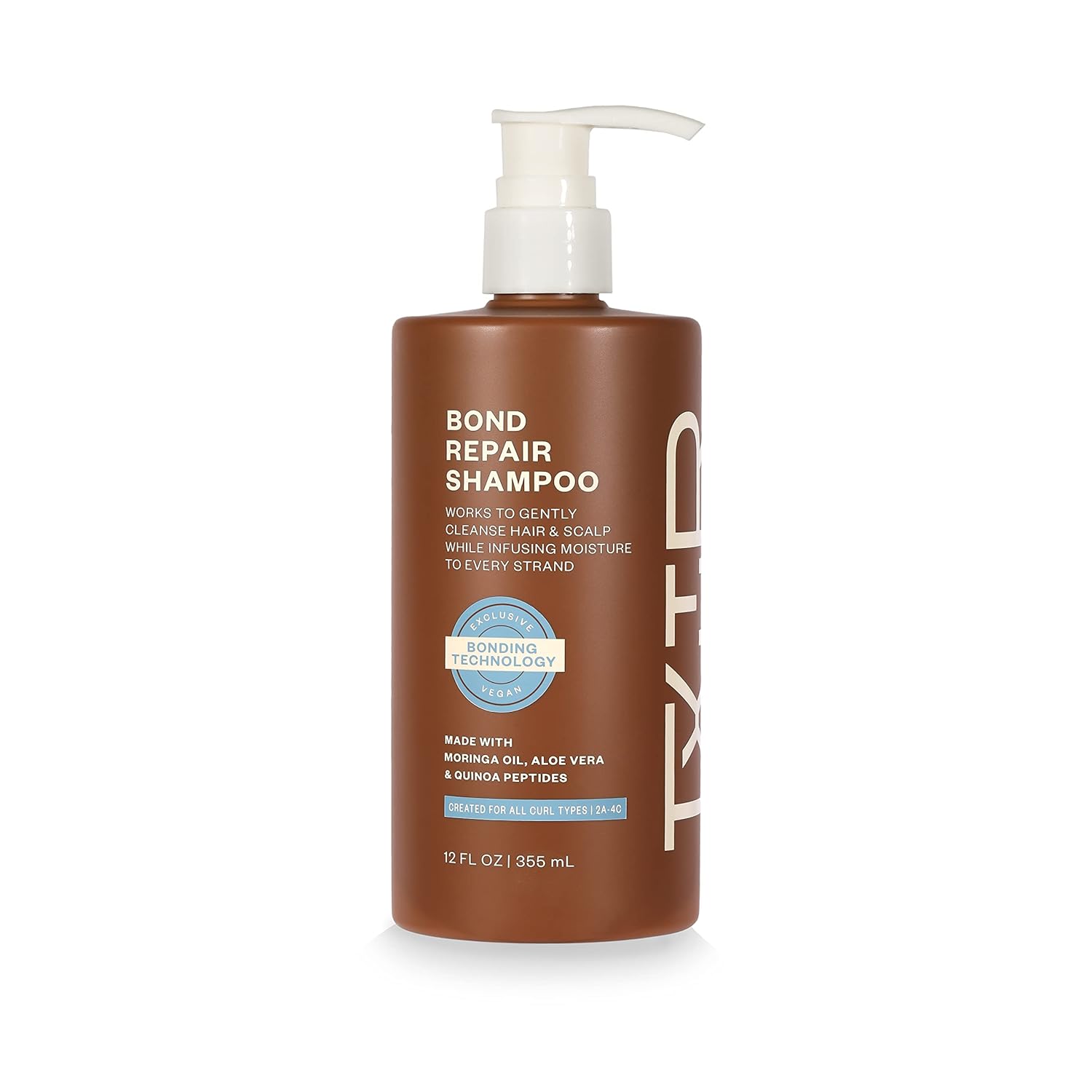 Bond Repair Shampoo For All Textured Hair Types, Gently Cleanses Hair & Scalp While Keeping Your Waves, Coils, Kinks & Curls Hydrated, Healthy & Bouncy, 12 Fl Oz
