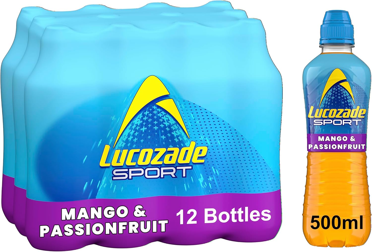Lucozade Sport Mango and Passionfruit 12 x 500ml bottles
