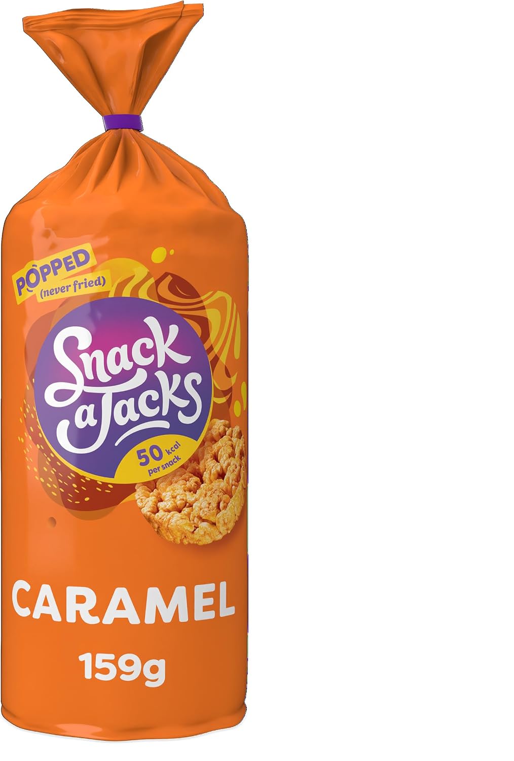Snack A Jacks Jumbo Caramel Rice Cakes 159g (Case of 8)