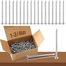 Tandefio 2 Pound Box Siding Nails Roofing Tile and Slating Nails Rust Resistant 304 Stainless Steel Nails Hardware Nails for Redwood, Cedar Wood Siding Nail, Decking, Roof Slating(1-3/4 Inch)