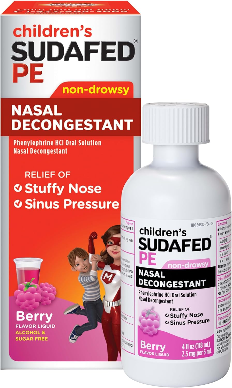 Children's Sudafed PE Nasal Decongestant, Phenylephrine HCl, 4 fl. oz