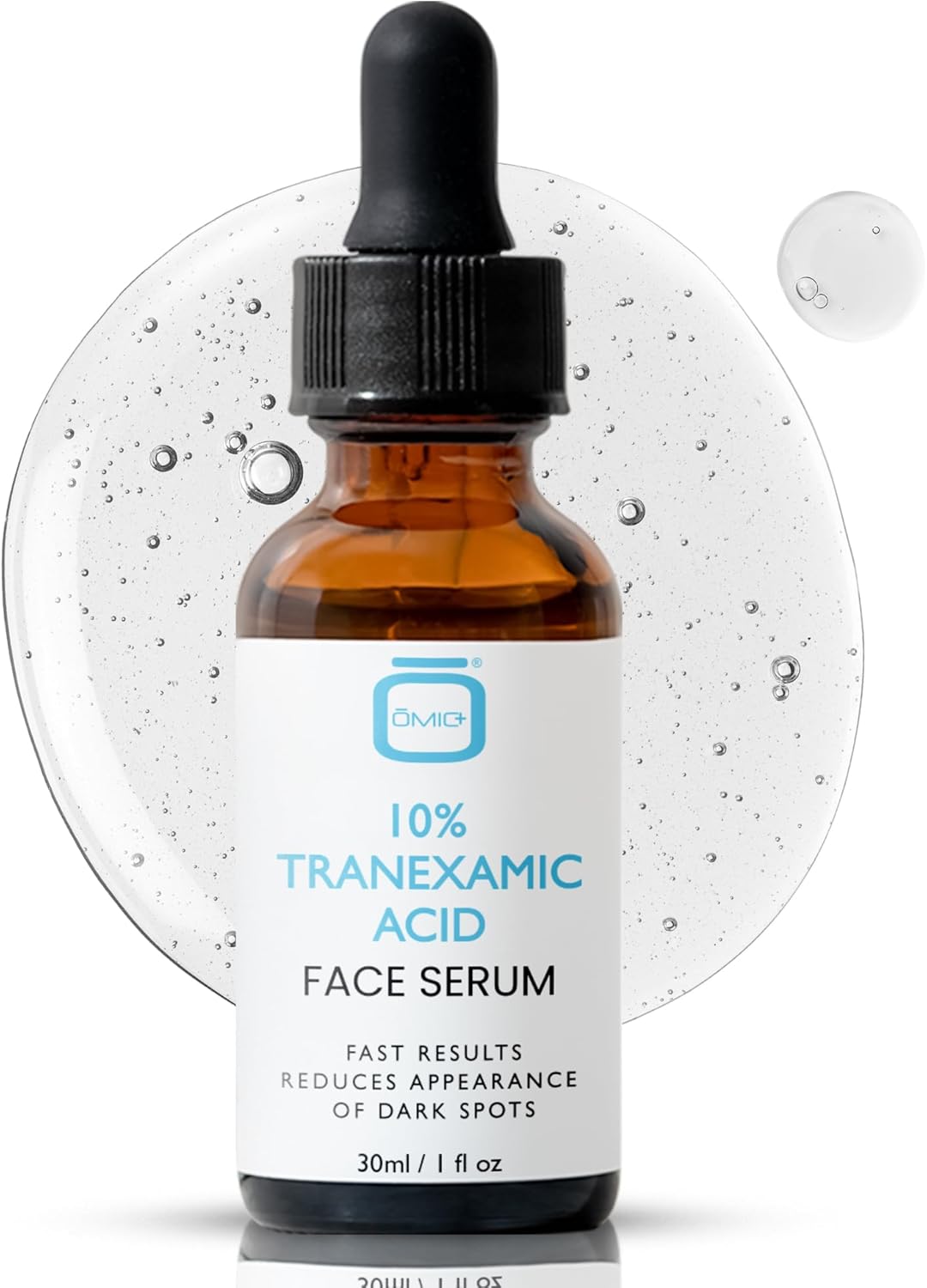 10% Tranexamic Acid Serum for Face - 1 fl oz / 30ml - Dark Spots Serum, For Brown Spots, Even Out Skin Tone - with Hyaluronic Acid, Glycerin, Natural formula, by OMIC