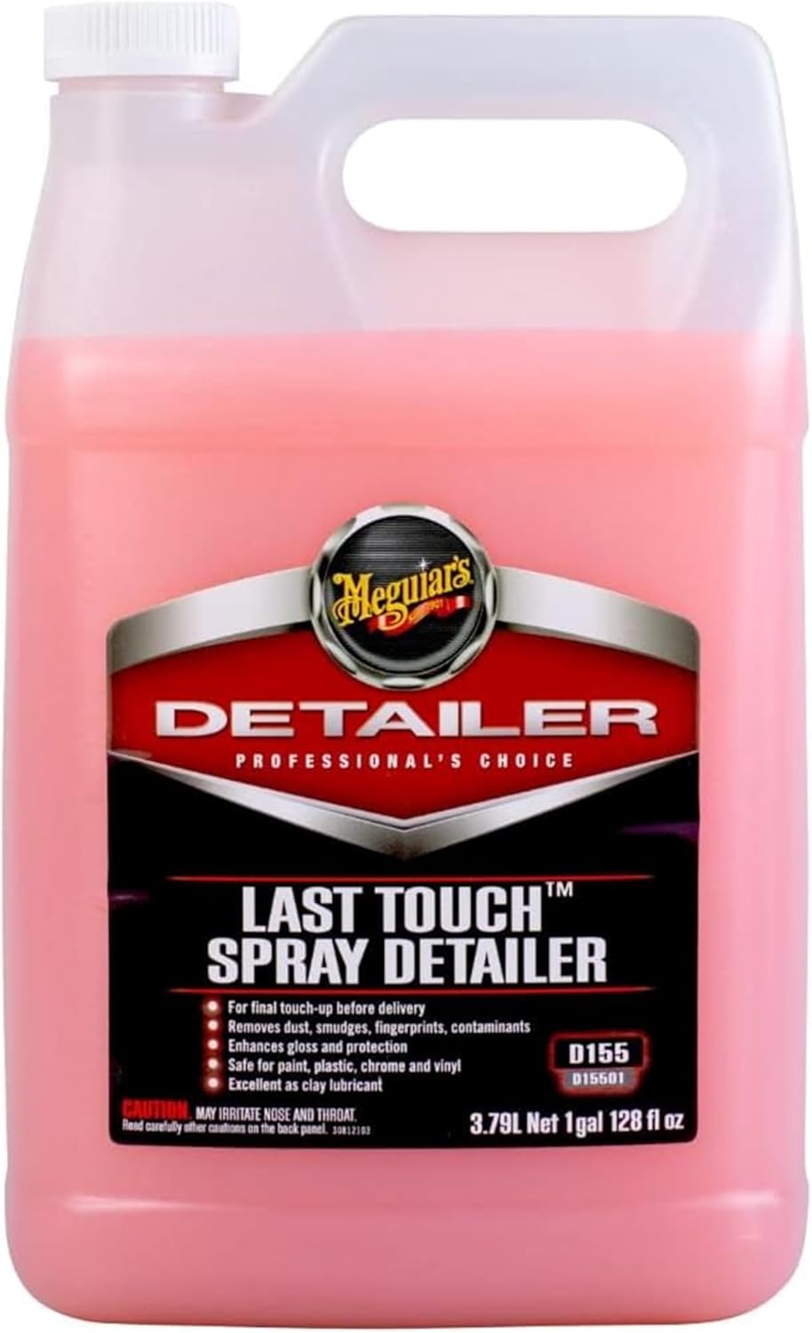 Meguiar's D15501 Last Touch Spray Detailer - Remove Light and Fresh Contaminants for a Spotless and Glossy Finish - Ideal for Professional Detailing - 128 Oz (1 Gallon) (Packaging May Vary)
