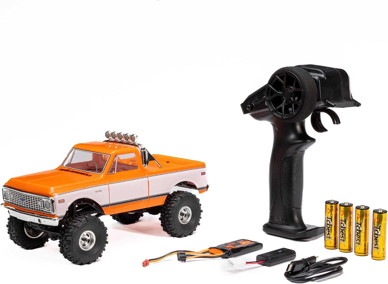 Axial RC Truck 1/24 SCX24 1971 Chevrolet C10 4WD Truck RTR (Battery and Charger Included), Orange, AXI-3408T2