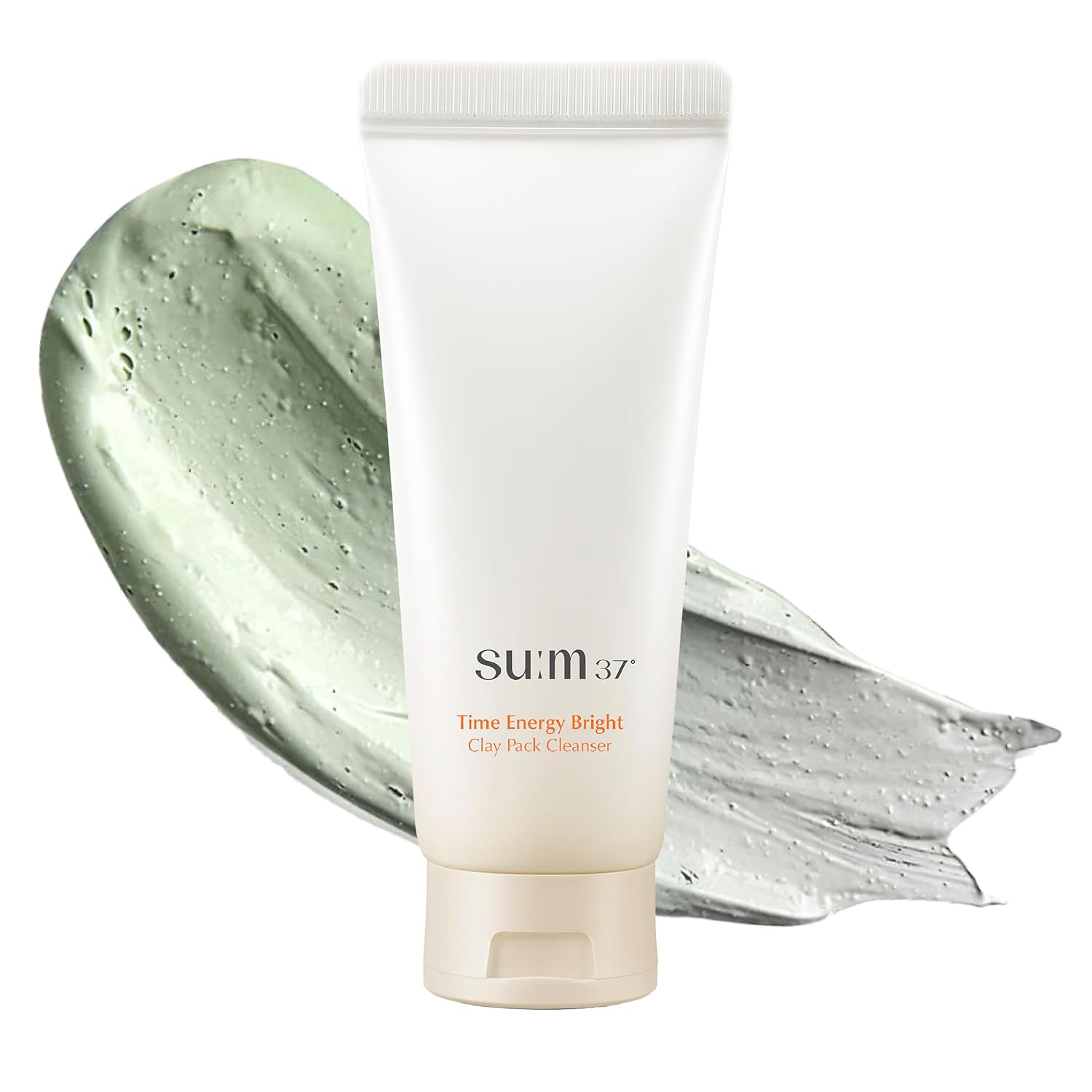 SU:M Time Energy Bright Clay Pack Cleanser (5.07 fl oz) - Korean Skincare 2-in-1 Pore Care & Brightening Cleanser. with Farm-Ilumiact™ & Lumitamine™ – Mask, Hydrating, Exfoliating and Makeup Removal.
