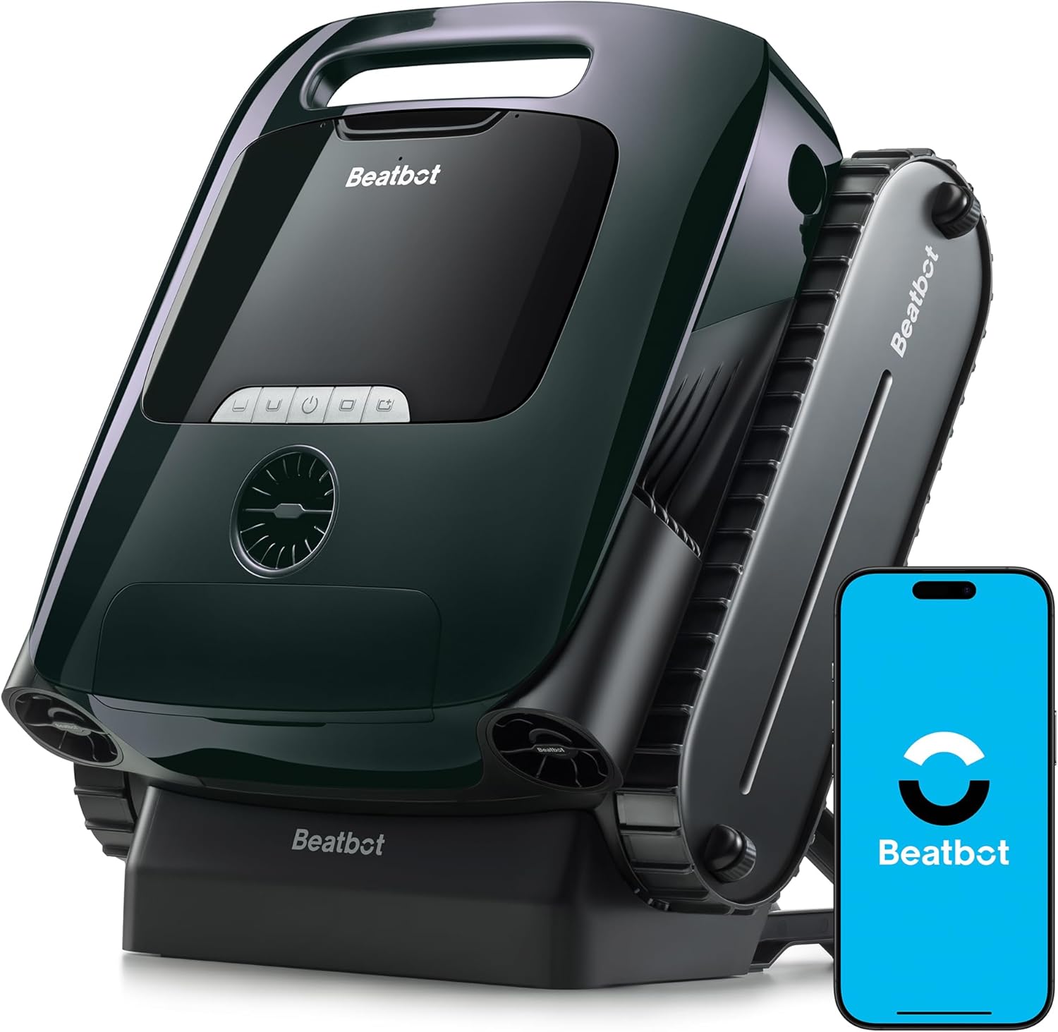 Beatbot AquaSense 2 Pro Cordless Robotic Pool Cleaner, Unmatched 5-in-1 Cleaning, Surface Parking, Pool Skimmer with APP Control, Water Clarification, for Pools up to 3,875 Sq.ft– Obsidian