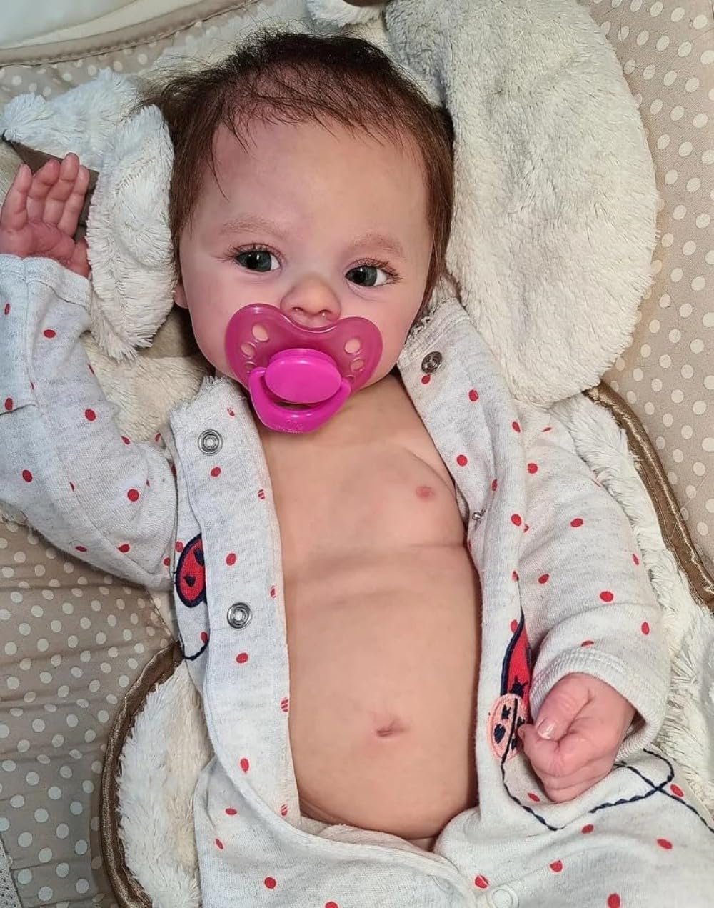 Anano Realistic Baby Dolls Silicone Full Body 18 Inch Soft Life Like Newborn Baby Dolls Girls That Look Real Babies Lifelike Reborn Waterproof Baby Doll Alive Washable